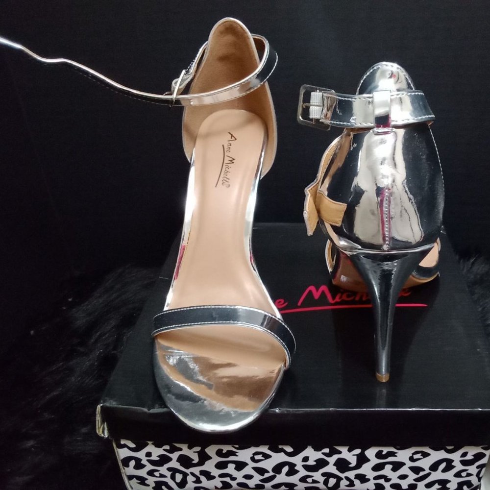 Silver Metallic Heels